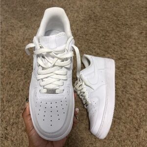 White Nike Air Force Ones